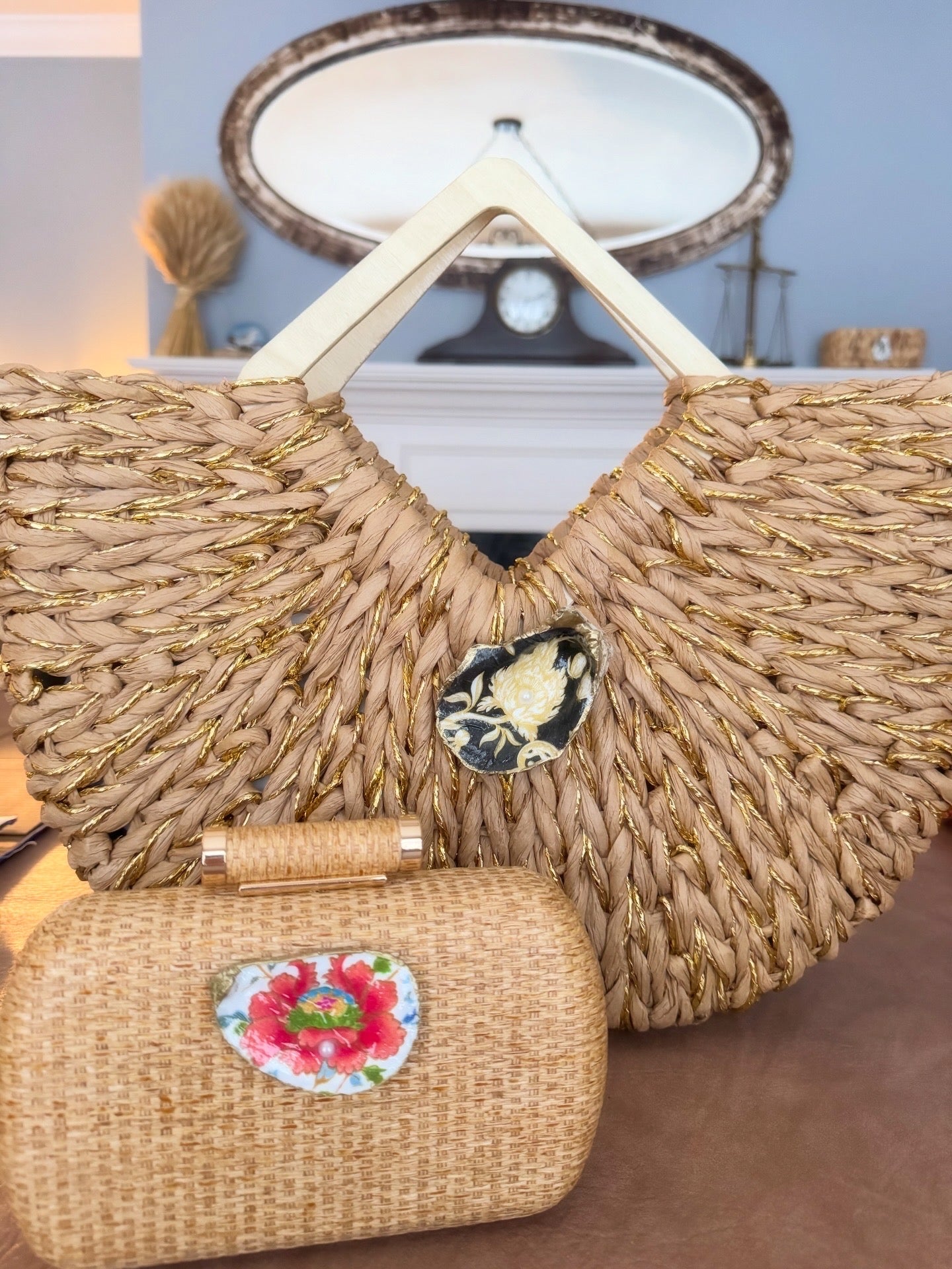 Oyster Embellished Personalized Totes
