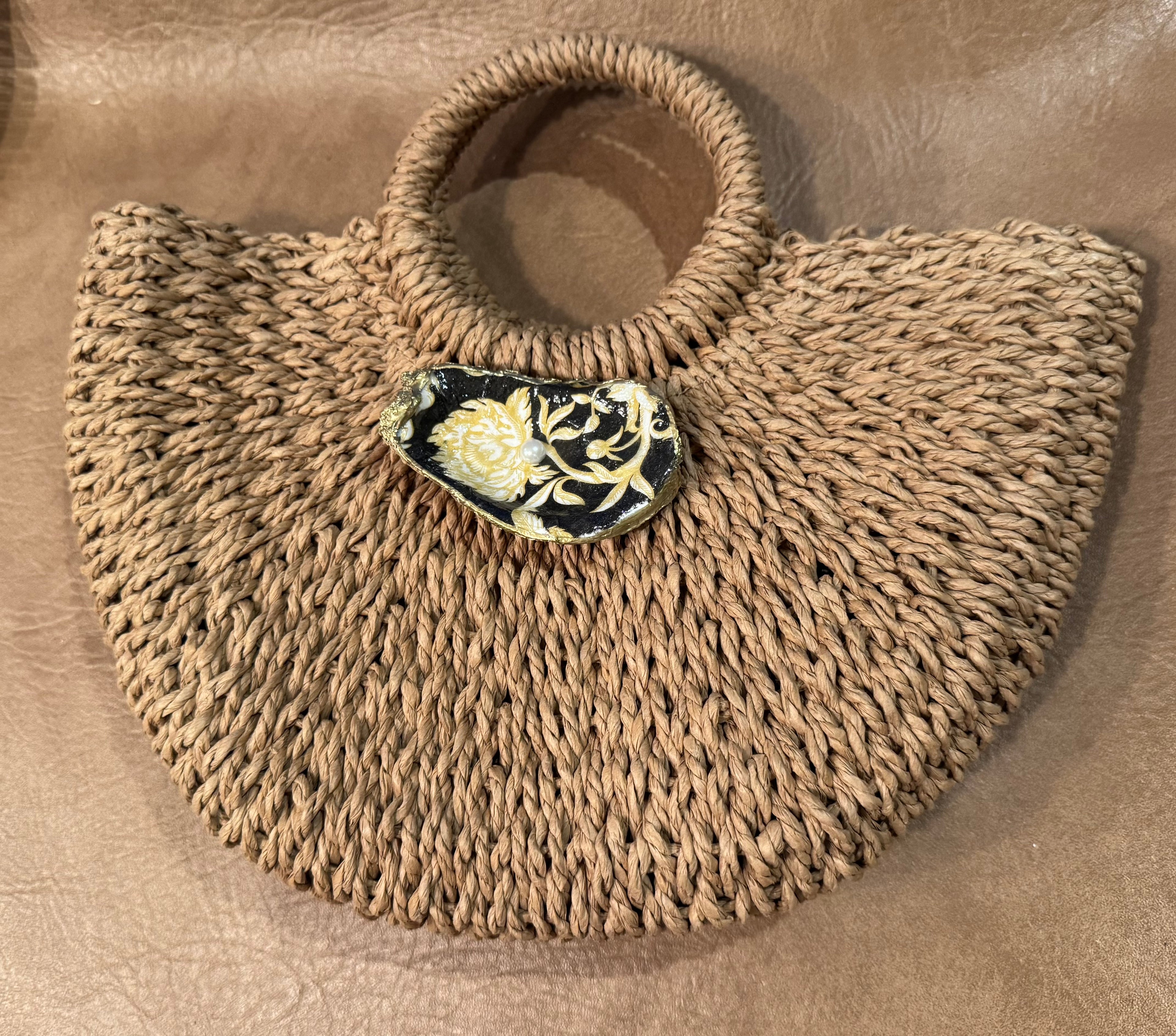 Straw Round Handled Totes