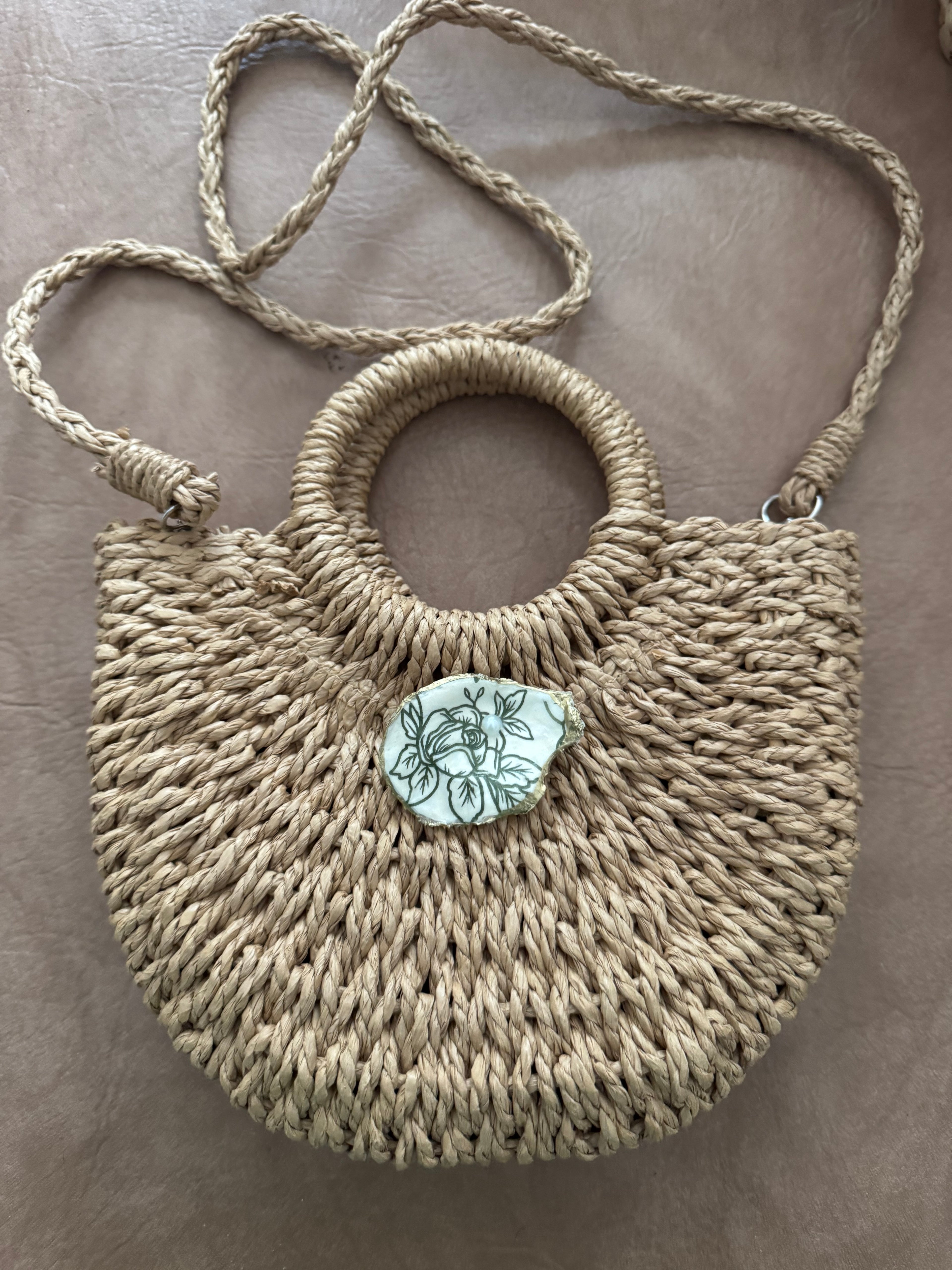 Straw Round Handled Totes