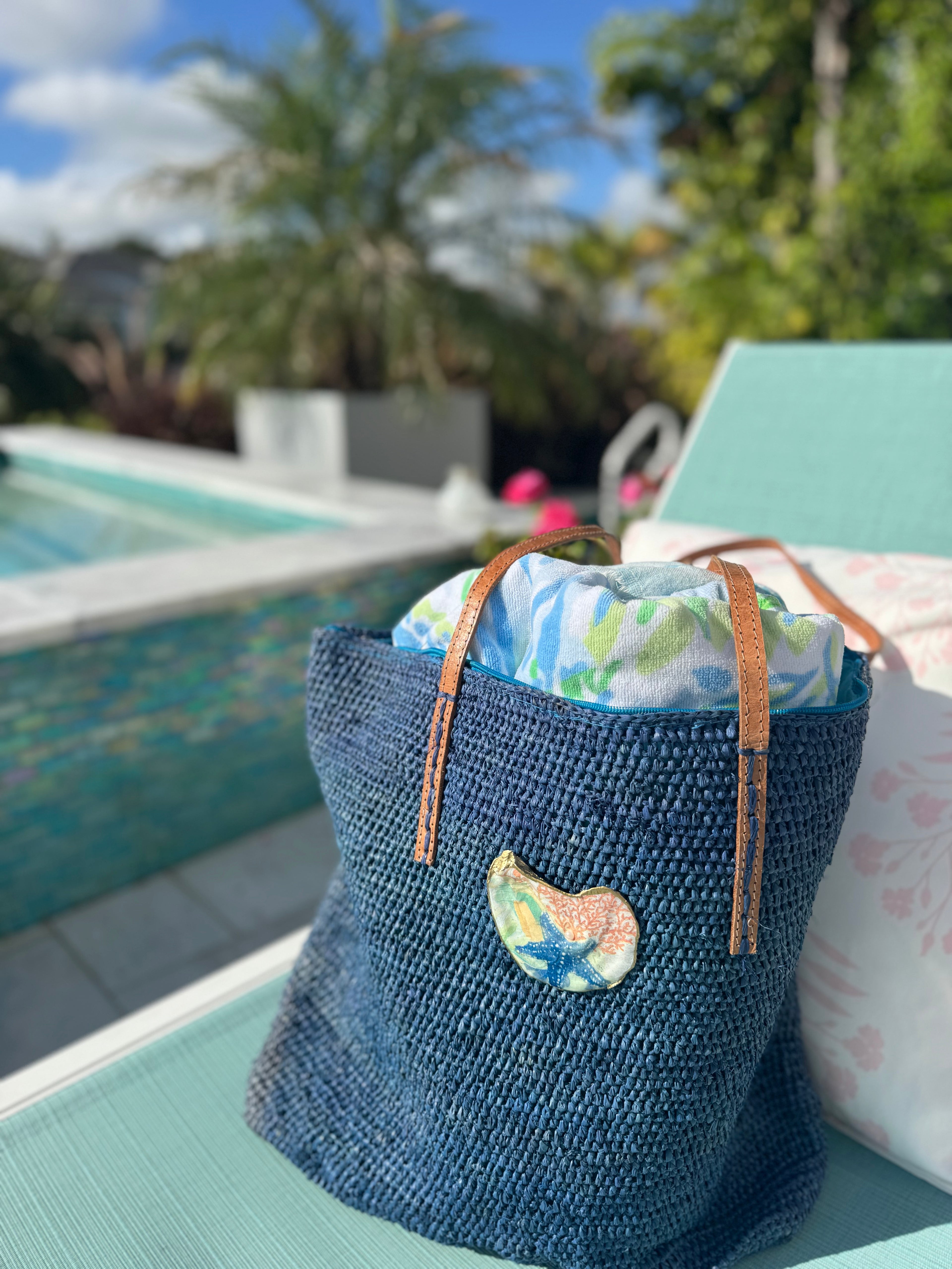Oyster Embellished Personalized Totes