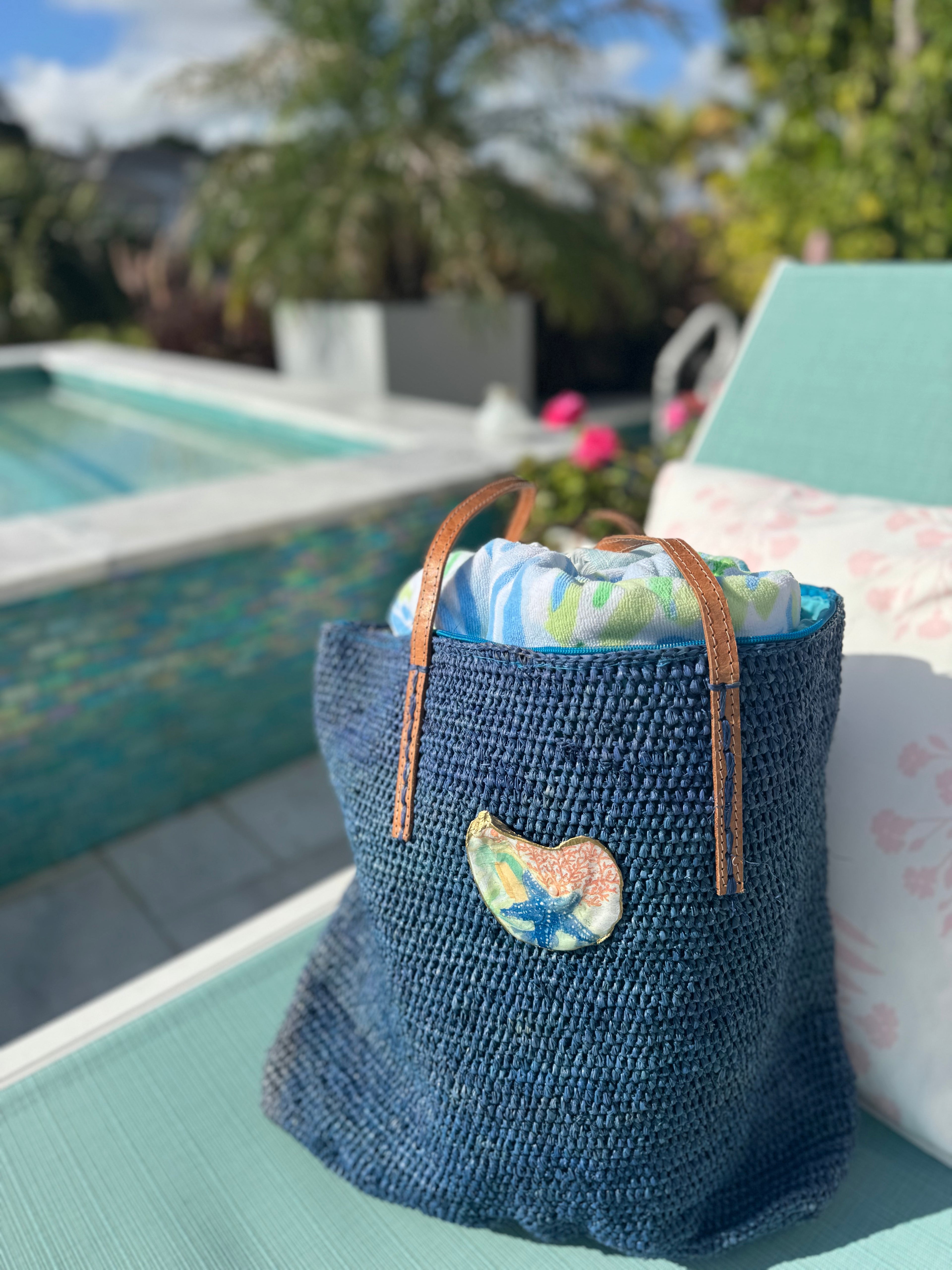 Oyster Embellished Personalized Totes